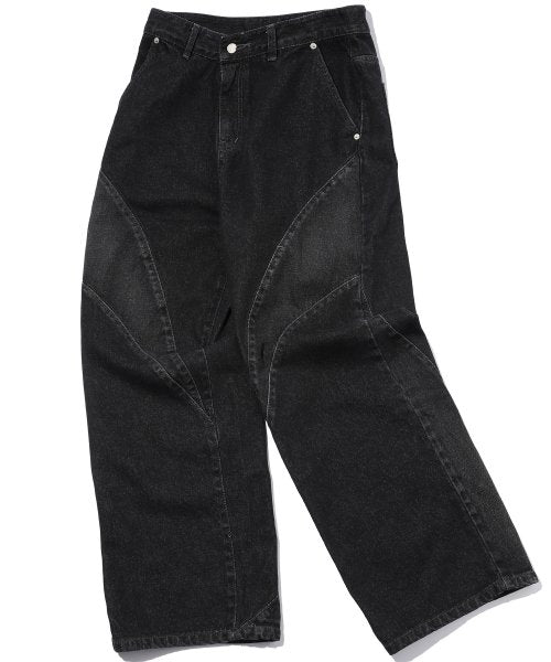 WIDE DENIM - 2 COLORS BLACK