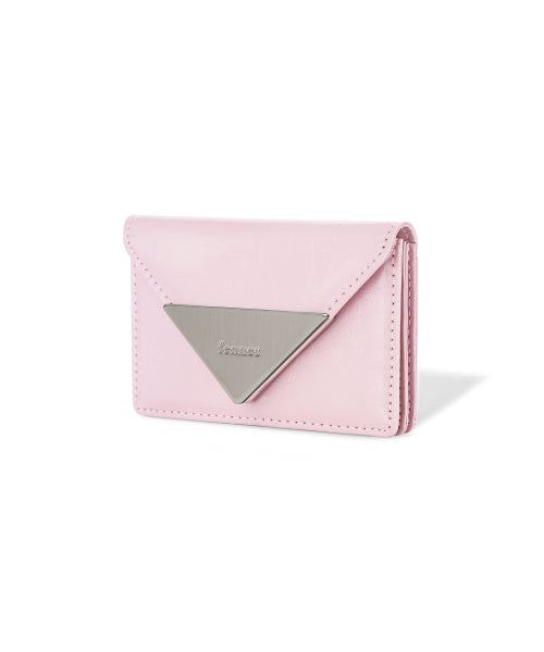 CRINKLE TRIANGLE ACCORDION POCKET - BLACK - 8 COLORS PINK