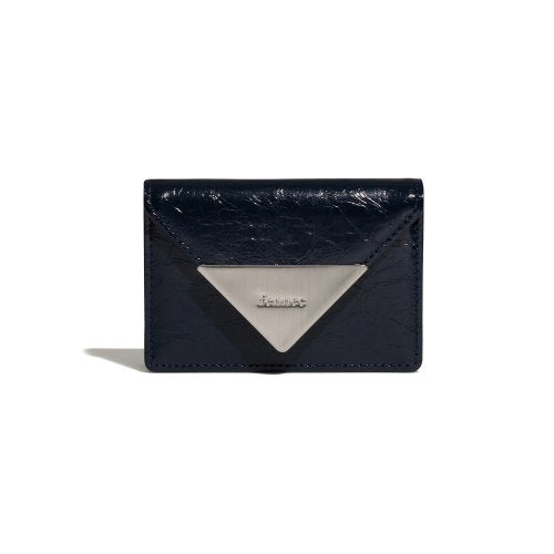 CRINKLE TRIANGLE ACCORDION POCKET - BLACK - 8 COLORS NAVY
