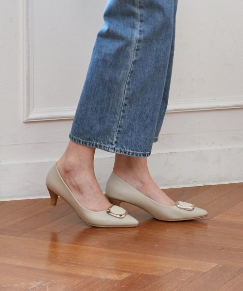 5/ LINE PUMPS HEEL - 2 COLORS BLACK