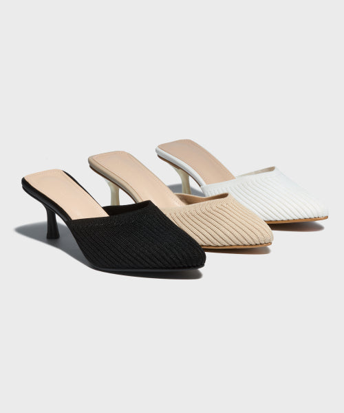 MULE HEEL JANE - 3 COLORS BLACK