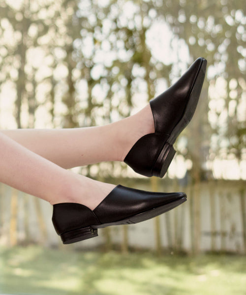FLAT SHOES - 2 COLORS BLACK