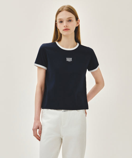 W CLASSIC LOGO RINGER TEE - 5 COLORS NAVY