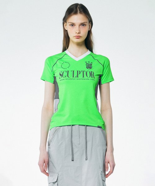 SPORTS JERSEY TEE ACID GREEN