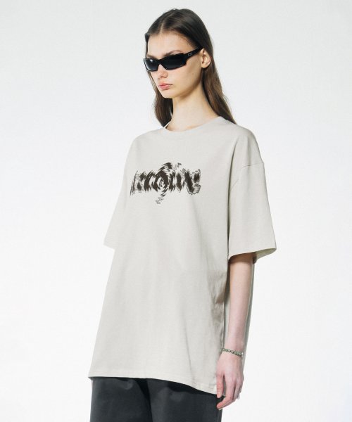 DISTORTED LOGO TEE - 2 COLORS WHITE