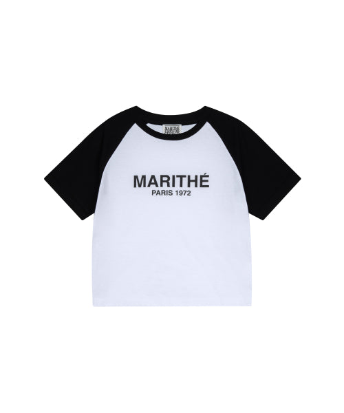 W RAGLAN REGULAR LOGO TEE - 2 COLORS BLACK