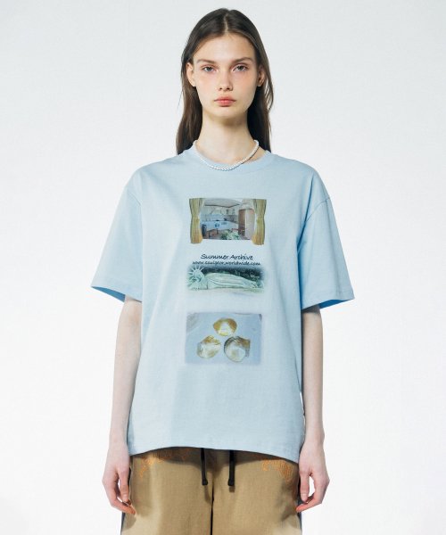 SUMMER SENSIBILITY TEE BABY - 2 COLORS BABY BLUE