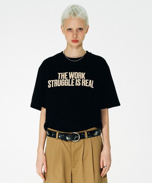 WORK STRUGGLE TEE - 3 COLORS BLACK