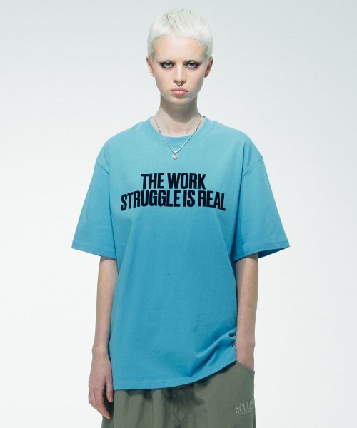 WORK STRUGGLE TEE - 3 COLORS BLUE