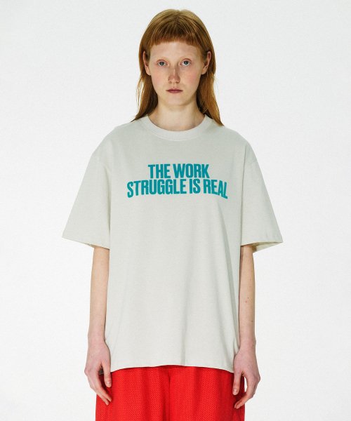 WORK STRUGGLE TEE - 3 COLORS WHITE