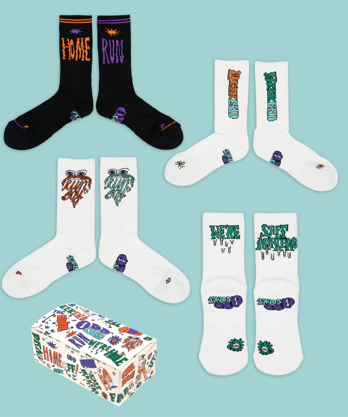 4-PACK COOLMAX MARATHON RUNNING CREW SOCKS A GIFT SET - 2 COLORS AS SHOWN