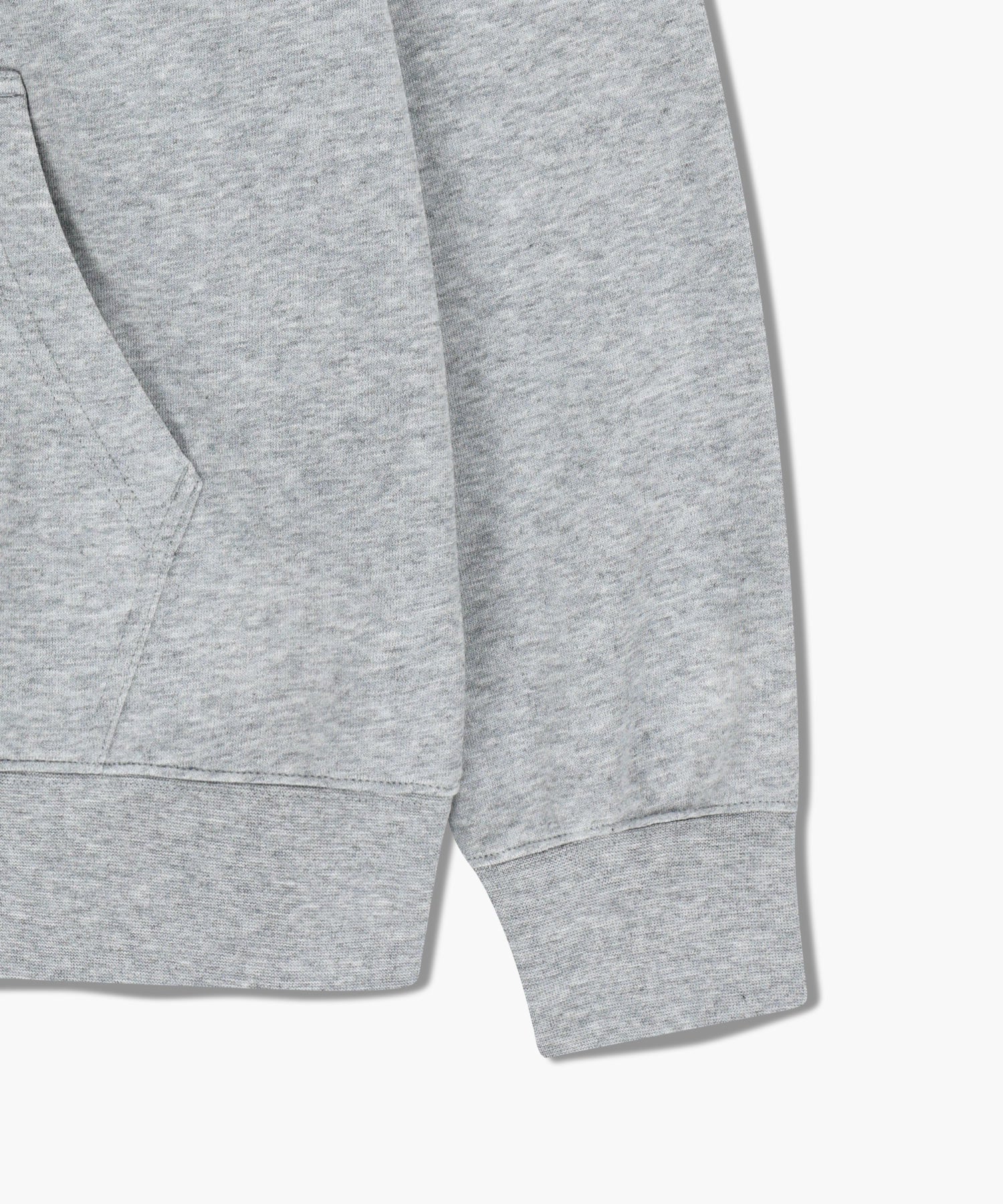 CLASSIC LOGO EMBROIDERY HOODIE (BRUSHED) heather gray