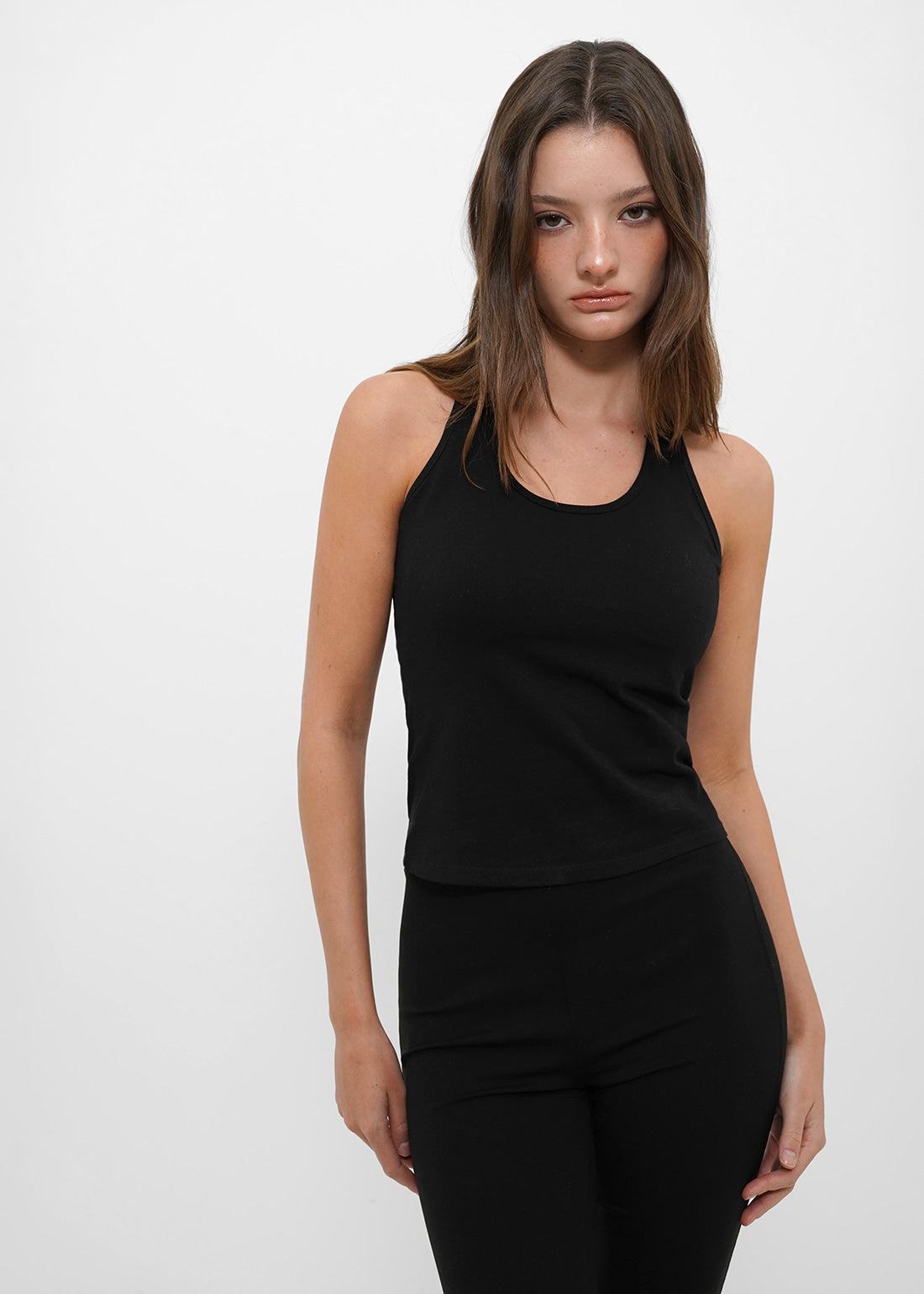 BASIC COTTON SPAN MANGO HALTER NECK TANK 11