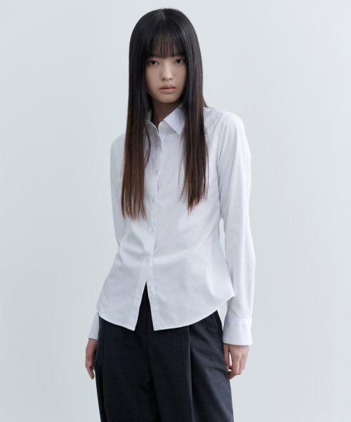WOMENS SLIM FIT SHIRT #韓韶禧同款! - 9 COLORS WHITE