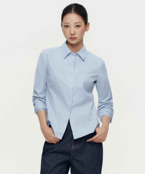 WOMENS SLIM FIT SHIRT #韓韶禧同款! - 9 COLORS SKY BLUE