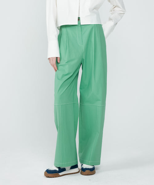 HIGH WIDE PANTS - 3 COLORS GREEN