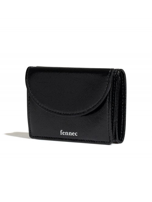 CRINKLE HALFMOON MINI WALLET MID - 6 COLORS BLACK