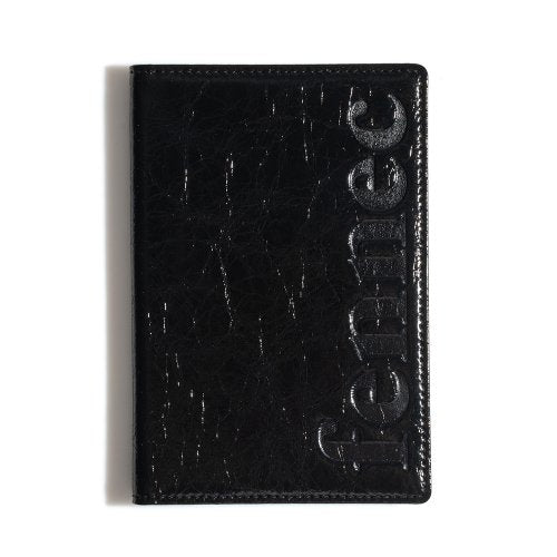 CRINKLE PASSPORT CASE SAGE - 5 COLORS BLACK