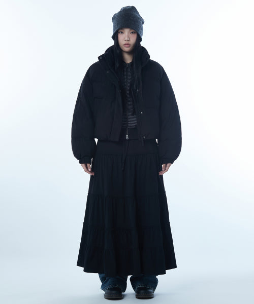 WOMENS DAILY PUFFER SHORT PADDING JACKET #韓韶禧同款! - 10 COLORS BLACK