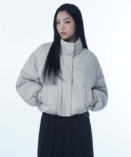 WOMENS DAILY PUFFER SHORT PADDING JACKET #韓韶禧同款! - 10 COLORS GREY