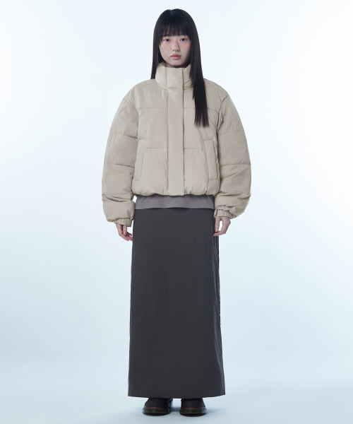 WOMENS DAILY PUFFER SHORT PADDING JACKET #韓韶禧同款! - 10 COLORS BEIGE