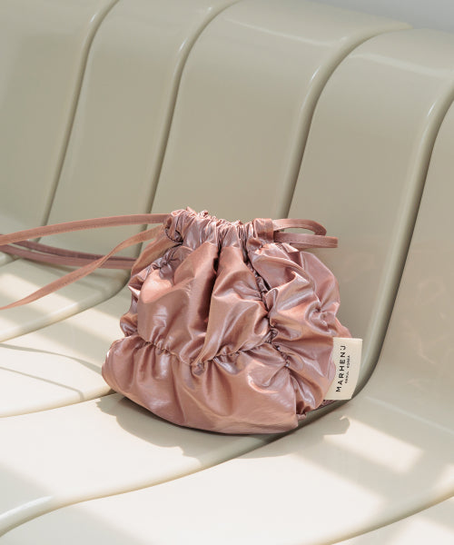 POPCORN BALL NYLON MINI CROSSBODY BAG - 4 COLORS GOLD