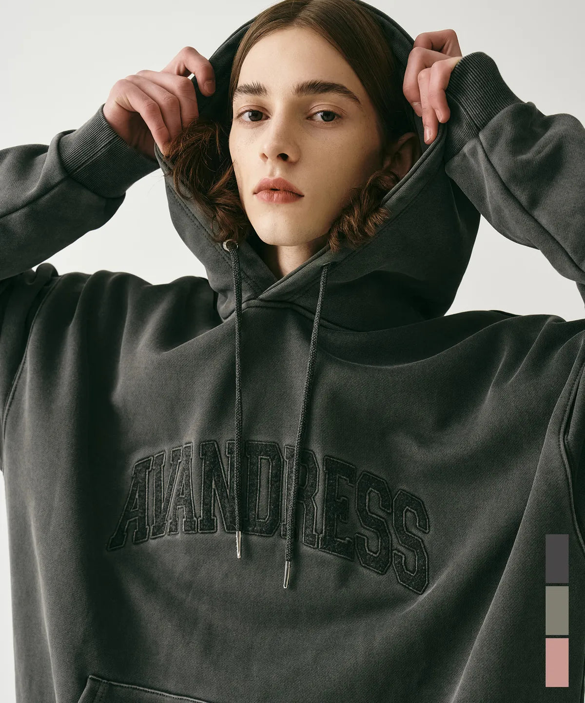 [AVANDRESS] Pigment Felt Overfit Hoody - 3COL