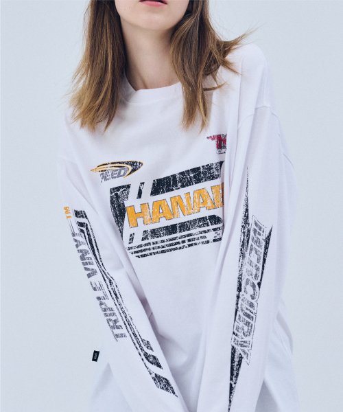 HANABI RACING PIGMENT LONG SLEEVE - 2 COLORS WHITE