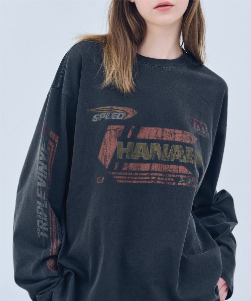 HANABI RACING PIGMENT LONG SLEEVE - 2 COLORS BLACK