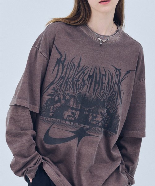 VISIONARY LAYERED PIGMENT LONG SLEEVE - 2 COLORS BEIGE