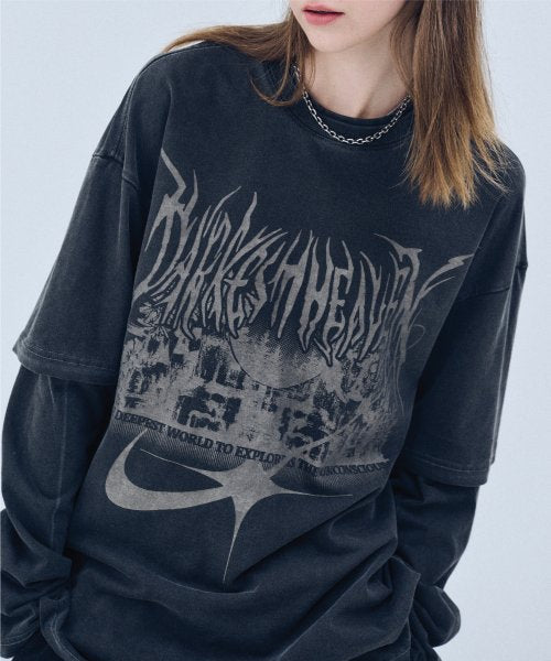 VISIONARY LAYERED PIGMENT LONG SLEEVE - 2 COLORS BLACK
