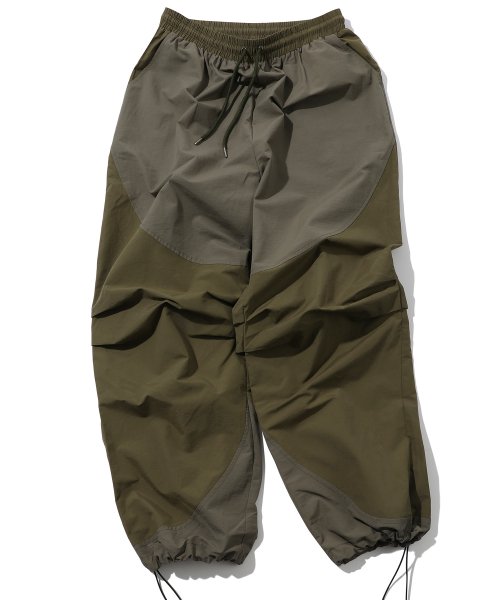 PANEL DART NYLON PANTS - 2 COLORS KHAKI
