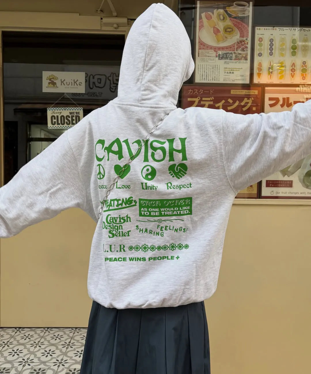 PLUR HOODIE LIGHT GREY