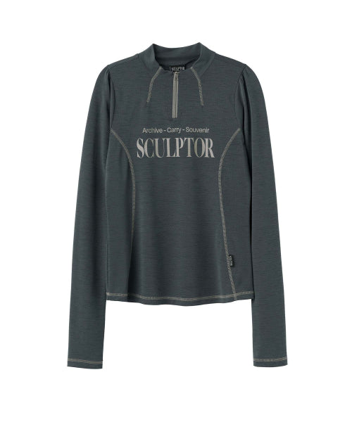 SPORTS HALF ZIP UP CYAN - 2 COLORS NAVY