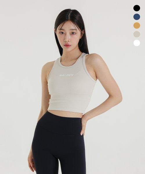 STEADY CROP SLEEVELESS - 5 COLORS BLACK