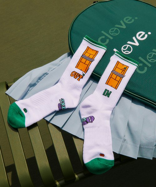 COOLMAX TENNIS CREW SOCKS - SMILE BALL AS SHOWN