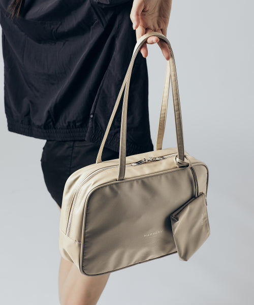 EVE NYLON SQUARE BOWLING BAG - 4 COLORS GREY