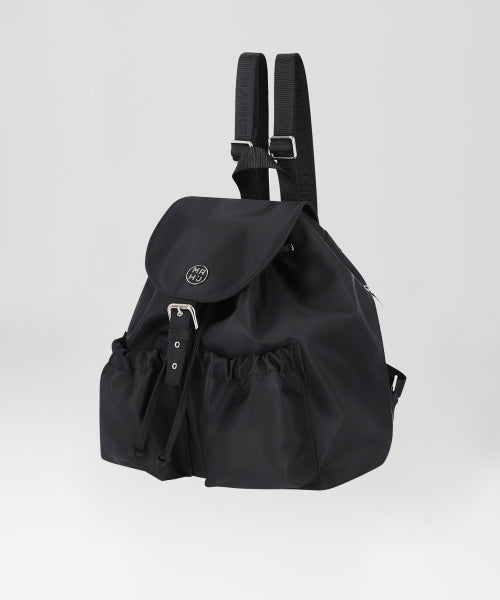 SCARLET REGEN NYLON DOUBLE POCKET BACKPACK - 2 COLORS BEIGE