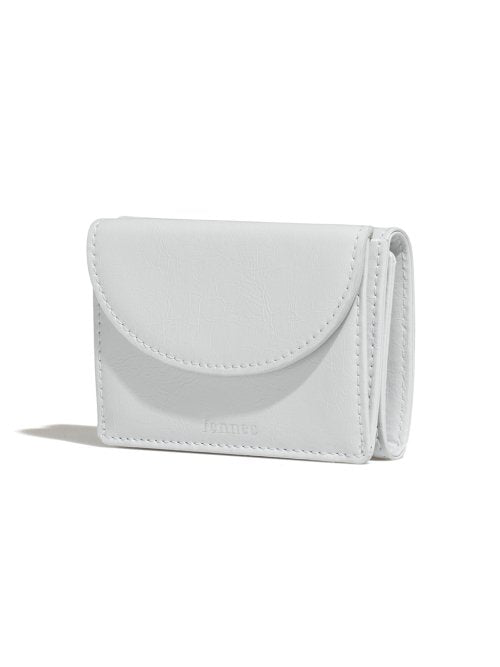 CRINKLE HALFMOON MINI WALLET MID - 6 COLORS LIGHT GREY