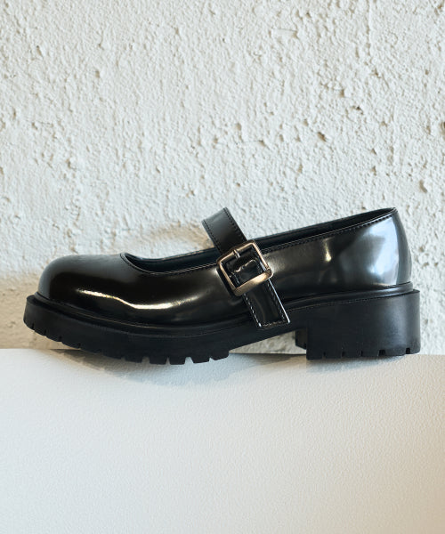 ROUND TOE CHUNKY MARY JANE RUDY BLACK