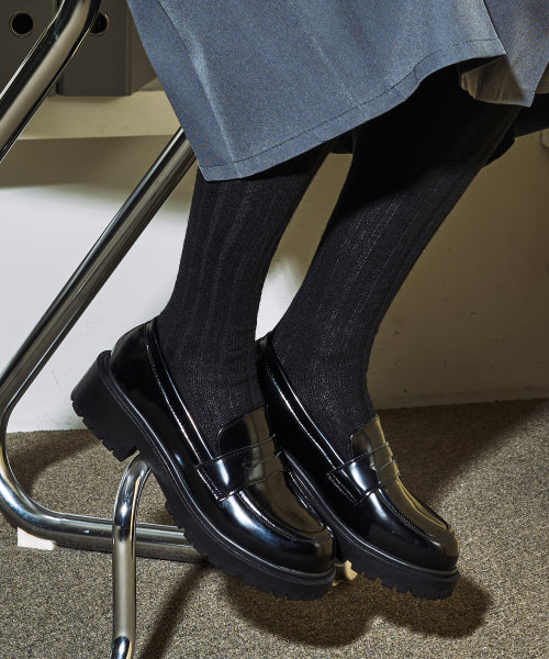 ROUND TOE CHUNKY BLACK