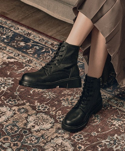 LACE-UP WALKER BOOTS RONI BLACK