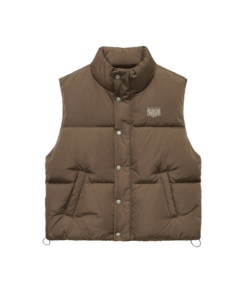 CLASSIC LOGO DUCK DOWN VEST - 3 COLORS BROWN