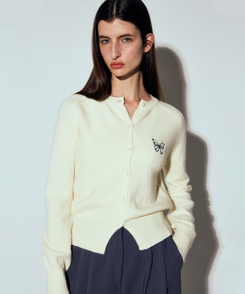 BUTTERFLY KNIT CARDIGAN #徐睿知同款! - 3 COLORS CREAM