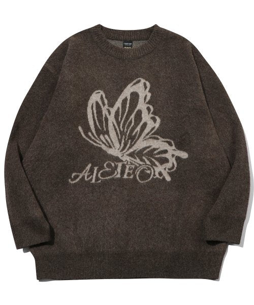 BRUSHED SWEATER - 2 COLORS BROWN