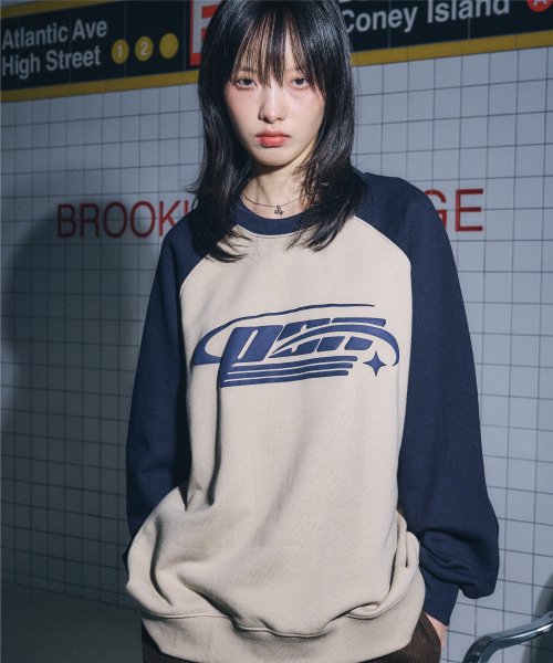 LOGO RAGLAN SWEATSHIRT - 2 COLORS NAVY