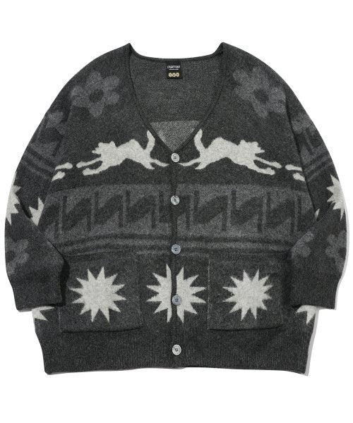 BRUSHED VINTAGE CARDIGAN - 2 COLORS CHARCOAL