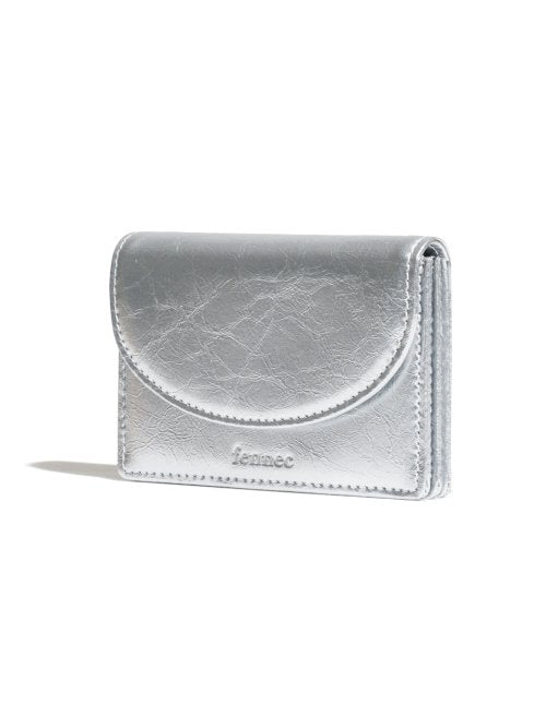 CRINKLE HALFMOON ACCORDION POCKET - 10 COLORS SILVER
