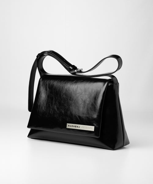 ELLIE FLAP SHOULDER CROSSBODY BAG - 3 COLORS BLACK