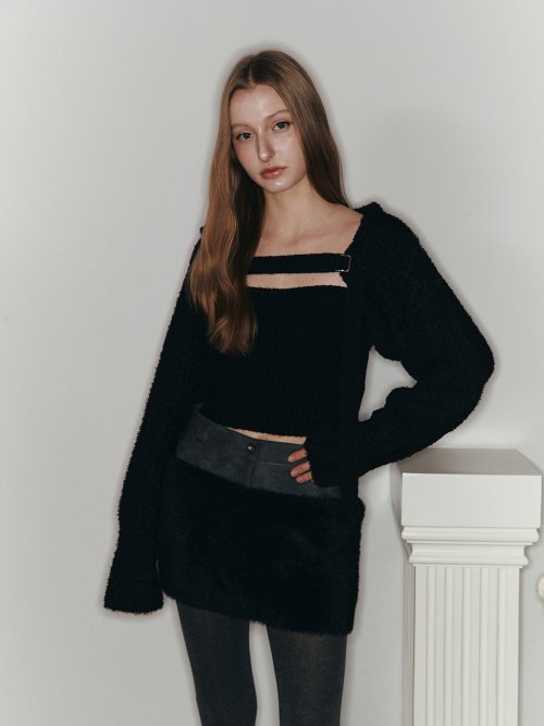 KNIT BUSTIER - 3 COLORS BLACK